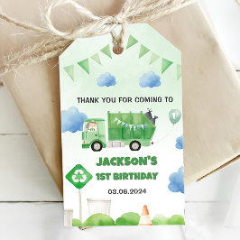 Etiquetas Para Regalos Camión basura de basura Fiesta de cumpleaños 1