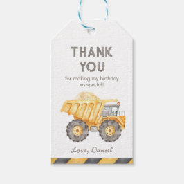 Etiquetas Para Regalos Camión volcado de construcción