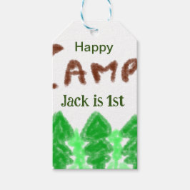 Etiquetas Para Regalos Camionero feliz de un cumpleaños niños árboles de 