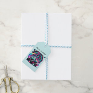 Etiquetas Para Regalos Camiones de chicos geniales patrón de baldosas Reg
