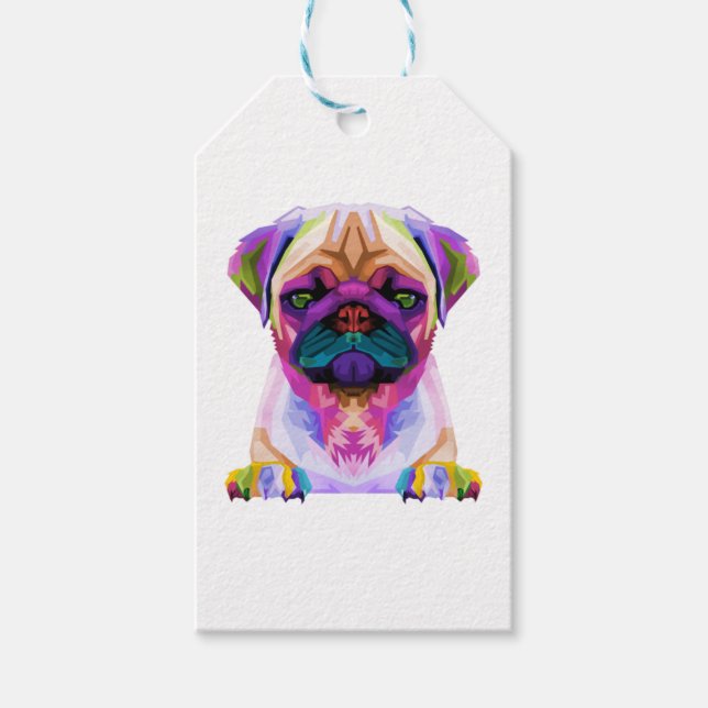 Etiquetas Para Regalos Camiseta colorida del toro del pozo, Tee del amant (Anverso)