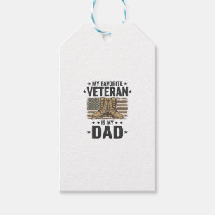 Etiquetas Para Regalos Camiseta de Botas de Combate Patrióticas para Papá