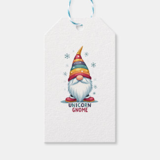 Etiquetas Para Regalos Camiseta de Gnome Unicornio Familia Grupo de Navid