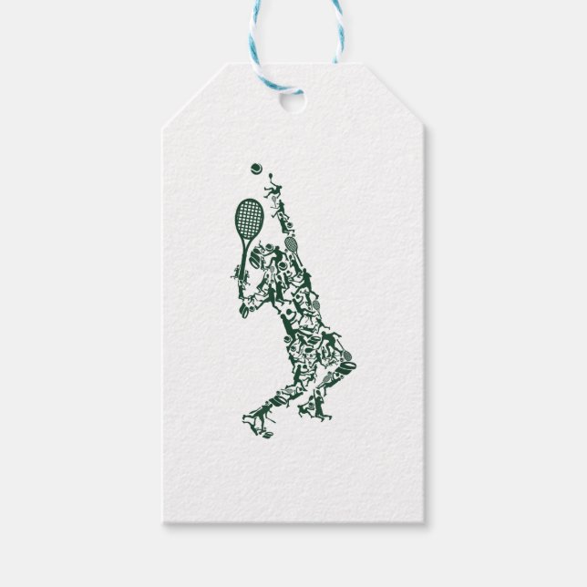 Etiquetas Para Regalos Camiseta de tenis - Jugador pone la chaqueta de bo (Anverso)