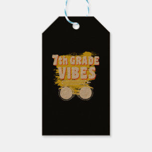 Etiquetas Para Regalos Camiseta de Vibraciones de 7º Grado de Regreso a l