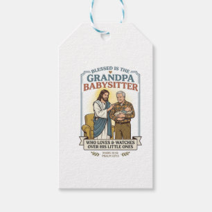 Etiquetas Para Regalos Camiseta Humor de Abuelos de Jesús Cuidando la Fe 