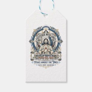 Etiquetas Para Regalos Camiseta vintage de escatología profética de Jesús
