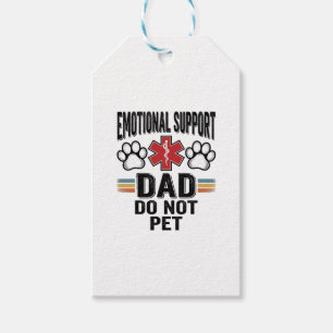 Etiquetas Para Regalos Camiseta Vintage de Papá de Apoyo Emocional No Aci