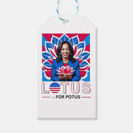 Etiquetas Para Regalos Campaña "Lotus Kamala Harris President"