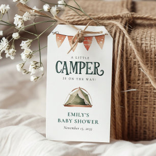 Etiquetas Para Regalos Camping Forest Watercolor Baby Shower
