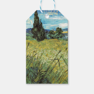 Etiquetas Para Regalos Campo de Trigo Verde Vincent van Gogh