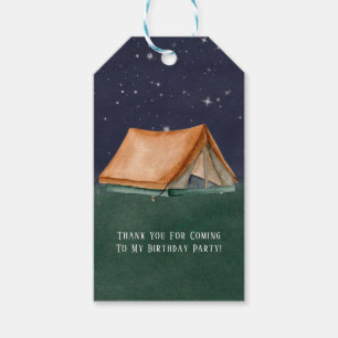 Etiquetas Para Regalos Campout Sleepover Boy Cumpleaños Party Gracias