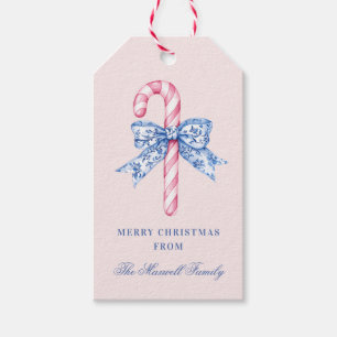Etiquetas Para Regalos Caña de canto rosa y azul