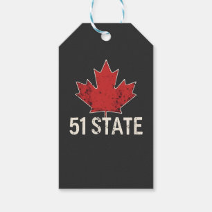 Etiquetas Para Regalos Canadá 51 Estado Trump Bandera estadounidense y ca