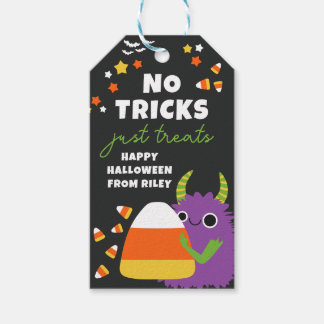 Etiquetas Para Regalos Canasta de regalos de Halloween del Monstruo Morad