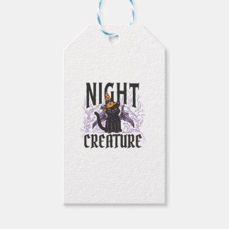 Etiquetas Para Regalos Cancionadora nocturna Graciosa Gato Halloween