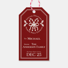 Etiquetas Para Regalos Candy Cane North Pole Express Special Delivery