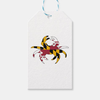 Etiquetas Para Regalos Cangrejo con bandera de Maryland