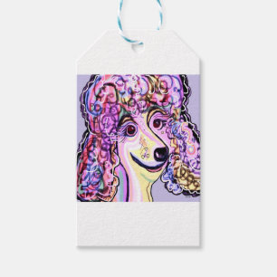 Etiquetas Para Regalos Caniche de la lavanda
