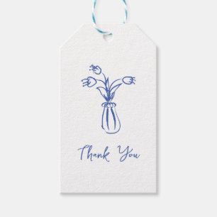 Etiquetas Para Regalos Caprichoso Garabato Doodle Dibujado a Mano Gracias