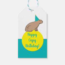 Etiquetas Para Regalos Capybara Personalized Kids Birthday Zoo Animal