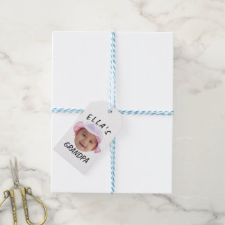 Etiquetas Para Regalos Cara de bebé personalizada con foto y texto Abuelo