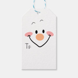 Etiquetas Para Regalos Cara de Snowman