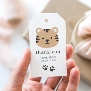 Etiquetas Para Regalos Cara de tigre - Gracias Por Favor