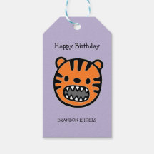 Cara de tigre marrón linda morada