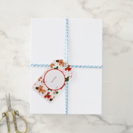 Etiquetas Para Regalos Caramelo de Navidad de Jengibre Cinta