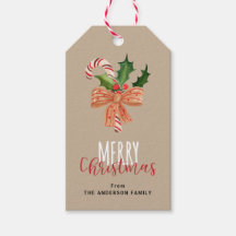 Caramelo de Navidad en Acuarela Personalizado