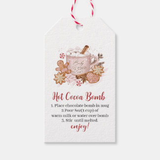 Etiquetas Para Regalos Caramelos calientes con bomba y bebé hace frío afu