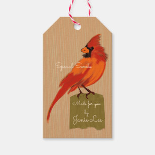 Etiquetas Para Regalos Cardenal Rojo Baked Goods
