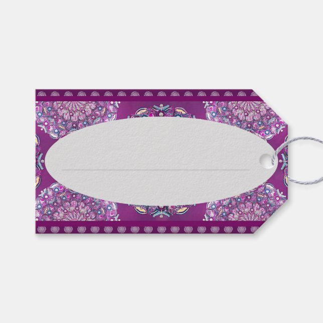 Etiquetas Para Regalos Cardinal Red Rosace (Frente (Horizontal))