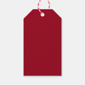 Etiquetas Para Regalos Carmín (color sólido)