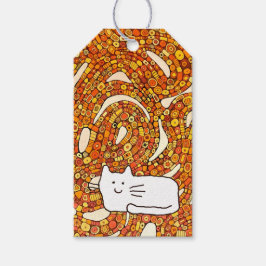 Etiquetas Para Regalos Cartoon Cat Doodle Line Drawing Gift Tags