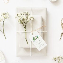 Etiquetas Para Regalos Casa de acuarela italiana Gracias Boda