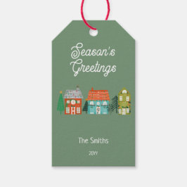 Etiquetas Para Regalos Casas de Navidades de Rústicas Campesinas