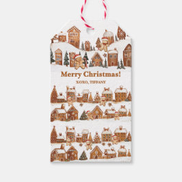 Etiquetas Para Regalos Casas de pan de jengibre Aldea de Navidades mascul