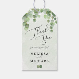 Etiquetas Para Regalos Cascading Watercolor Eucalyptus Wedding Favor