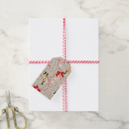 Etiquetas Para Regalos Cascanueces caprichoso de caramelo de Navidad beig
