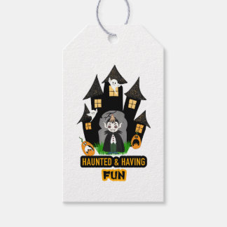 Etiquetas Para Regalos Castillo de Drácula de Halloween lindo