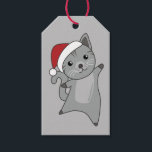 Etiquetas Para Regalos Cat Christmas Snow Winter Animals Cats Gift Tags<br><div class="desc">The cat for Christmas with fairy lights. Funny animals with gifts and snow to the holidays. Also funny for Christmas in July. Cats are sweet animals and perfect for Christmas.</div>