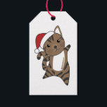 Etiquetas Para Regalos Cat Christmas Snow Winter Animals Cats Gift Tags<br><div class="desc">The cat for Christmas with fairy lights. Funny animals with gifts and snow to the holidays. Also funny for Christmas in July. Cats are sweet animals and perfect for Christmas.</div>
