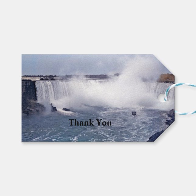 Etiquetas Para Regalos Cataratas Horseshoe (Frente (Horizontal))