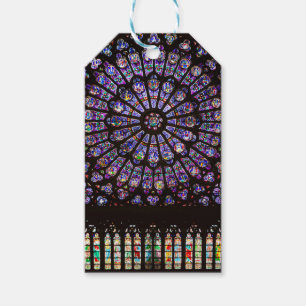 Etiquetas Para Regalos Catedral de Notre Dame Ventana Rosa de París