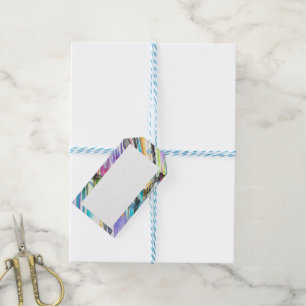 ETIQUETAS PARA REGALOS CATEGORÍA CINTAS INCLINANDO DISEÑO DE ARTE ABSTRAC