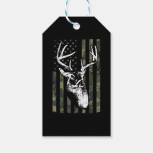 Etiquetas Para Regalos Caza de ciervos Whitetail Buck en EE.UU. Camuflage