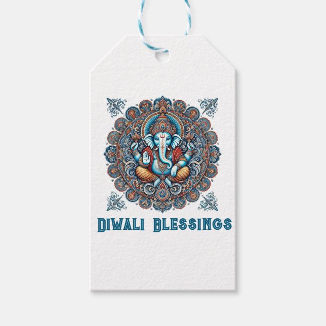 Etiquetas Para Regalos Celebra Diwali (Anverso)