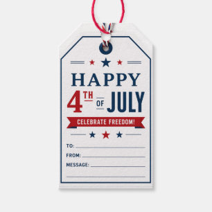 Etiquetas Para Regalos Celebración del 4 de julio para golfista